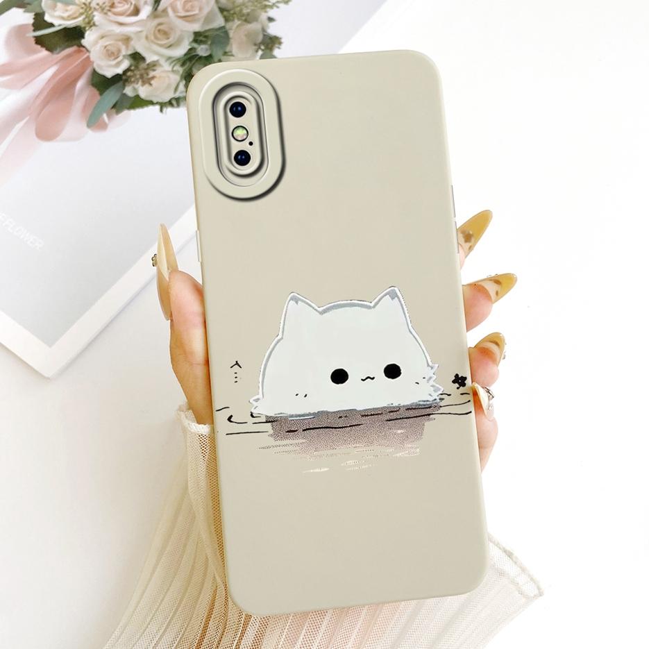 For Apple iPhone X XR XS Max Case Cute Cat Duck Cartoon Cover Soft TPU Phone Case For iPhone XS Max iPhoneX iPhoneXR Fundas Bags