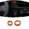 Center Control Dash 4WD/Trailer Switch Knob Rings Cover Trim For F150 21+Orange