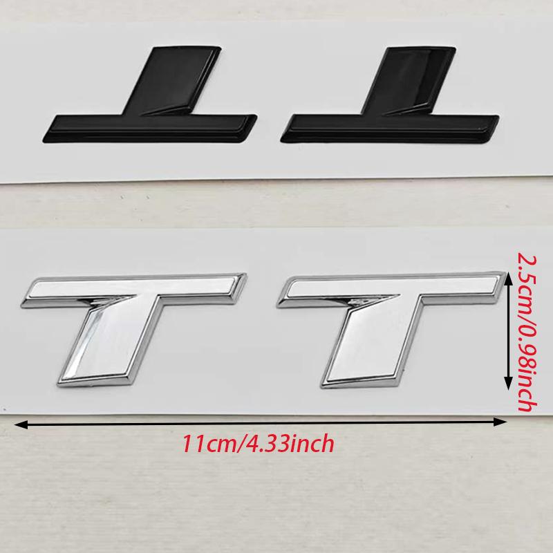 3D ABS TT Logo Badge Sticker Rear Side Fender Trunk Emblem Decal