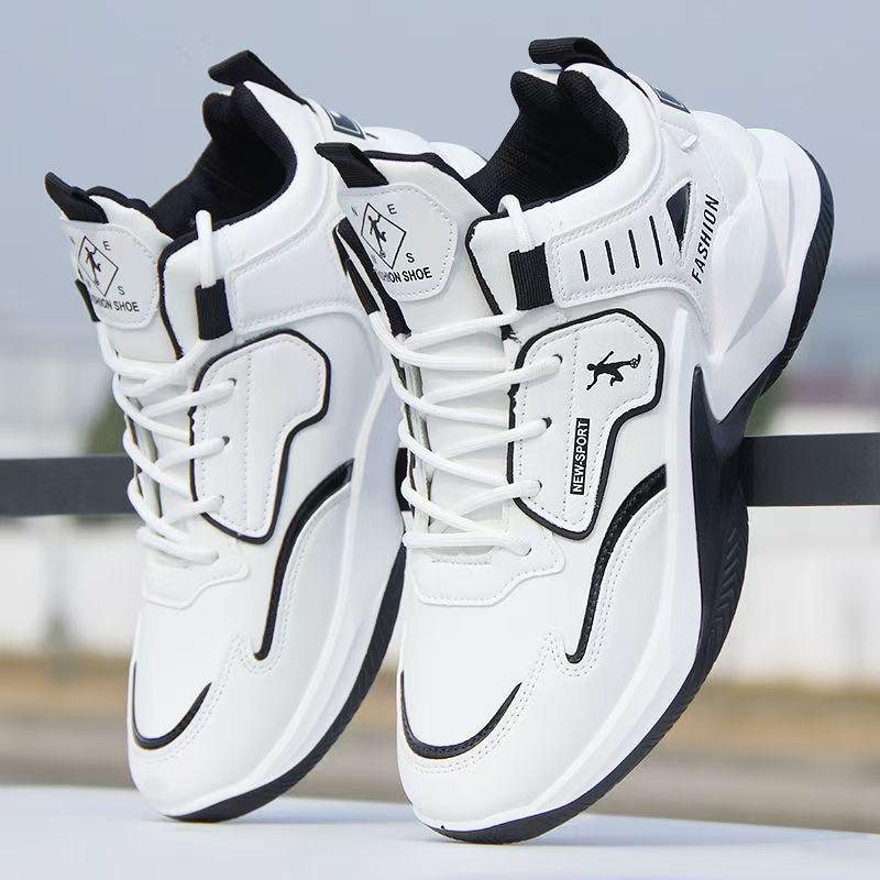 

Мужские водонепроницаемые кожаные высокие баскетбольные кроссовки: Прочный, модный и идеальный для осени. Size 39