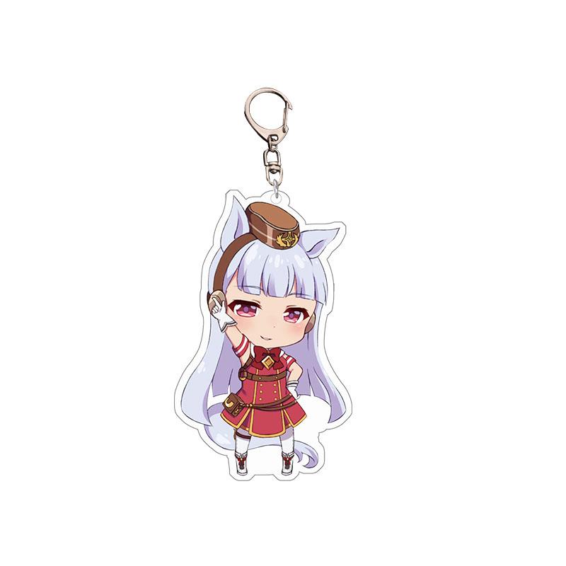 6CM Cute Anime Pretty Derby Shuttle Mejiro Mcqueen Symboli Rudolf Kawaii Acrylic Keychain Game Jewelry Cosplay Props