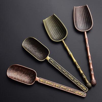 Alloy Teaspoon Xiangyun Teaspoon Retro Pattern Handle Various Style Tea Tea Teaspoon Kung Fu Tea Set Tea Ceremony Accessories
