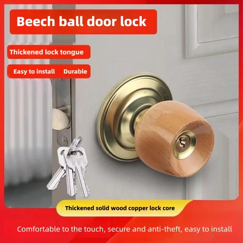Stainless Steel round Ball Door Knobs Passage Entrance Lock Handle for Bedrooms Living Rooms Hardware Accessories