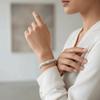 Zinc Zinc Alloy Cat's Eye Bracelet Waterproof Golden Wristband Versatile Opening Brushed Bangle  Friends