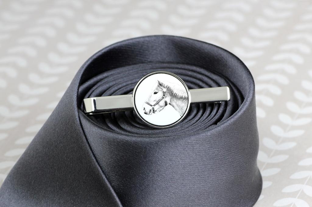 Haflinger - tie clip with a horse, personalized tie clip, a unique gift for a man from the Art-Dog brand