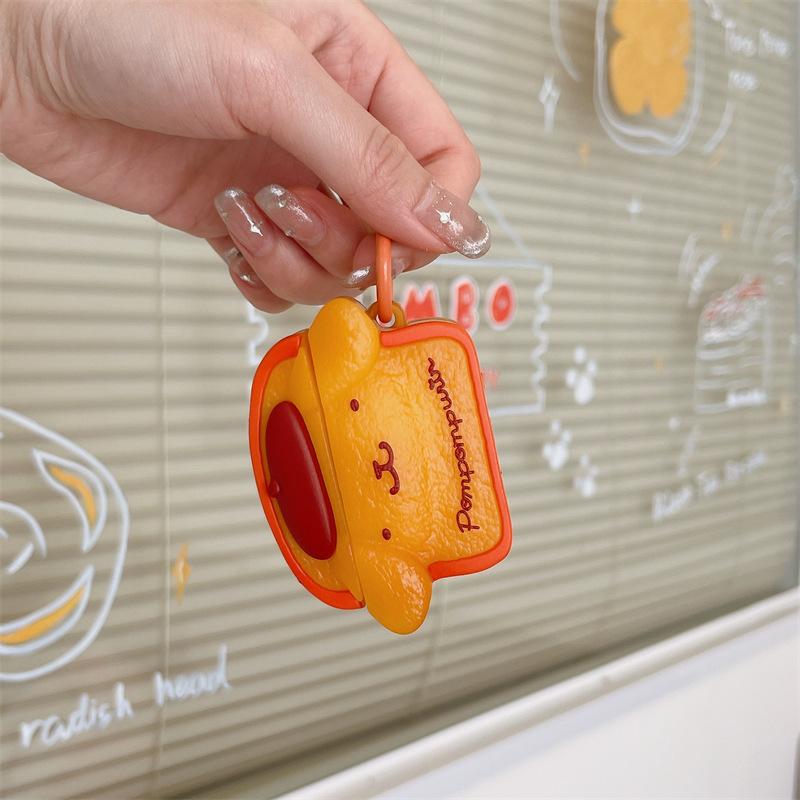 Toast pudding dog for apple AirPods4 bluetooth wireless headset cover 1/2/3 generation pro2 silicone creative