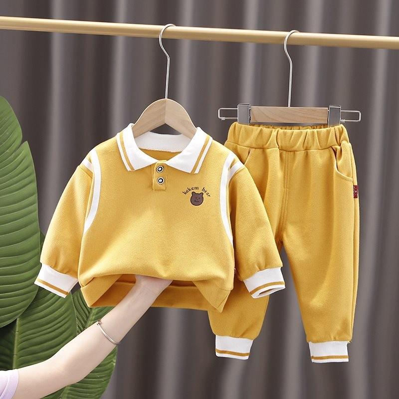 

Playful And Cozy Baby Two Piece Outfit For Children Aged 1 To 3 Years Perfect For Spring And Autumn 80cm/31.50in жёлтый