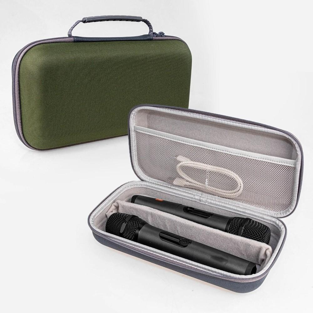 Hard Shell Microphone Storage Bag Water-Resistant Microphone Carrying Case  for Dual Mic