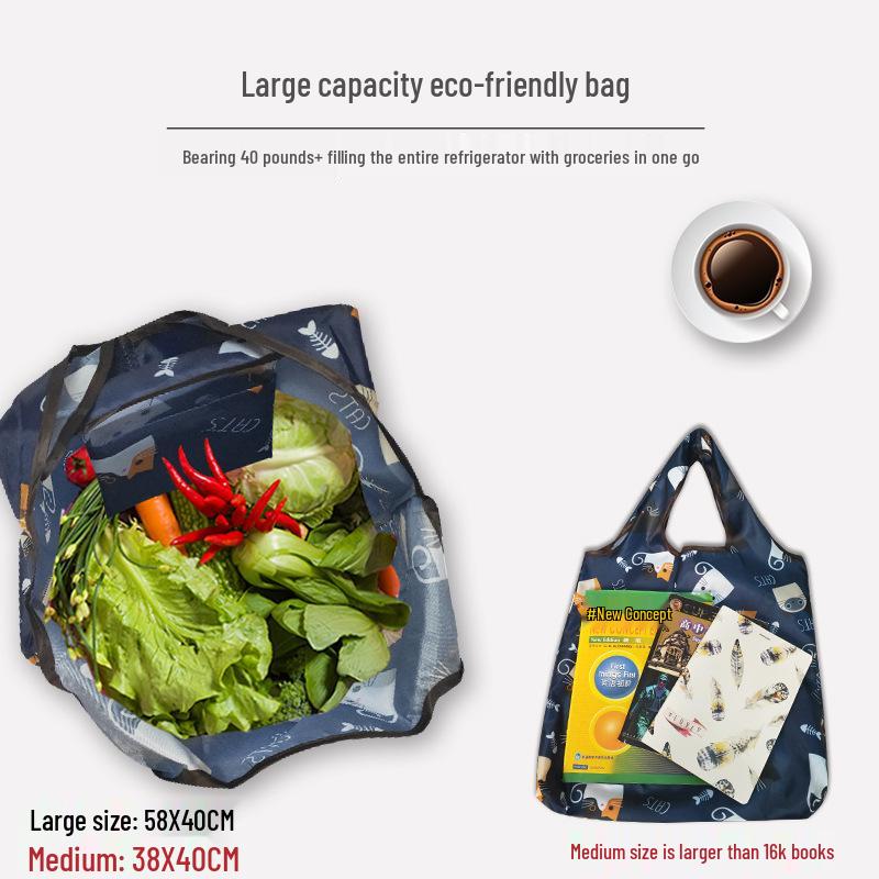 Bolsa Tote do Mickey: Sacola de Compras Grande, Dobrável, Ecológica, Impermeável de Tecido Oxford