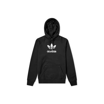 adidas Originální prémiová mikina s kapucí Adicolour s logem na hrudi a stahovací šňůrkou Pánské topy Černá FM9913