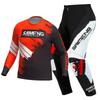Conjunto de equipamento de motocross para crianças Kits de Jersey e Calça Juvenil criança verde Motocicleta preta 3 4 5 6 7 8 9 10 anos Fato de Off-road azul laranja Enduro cross menino menina