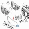Electroplated Frame for Mercedes-Benz E-Class 212 E260: Outer Grille Bright Strip