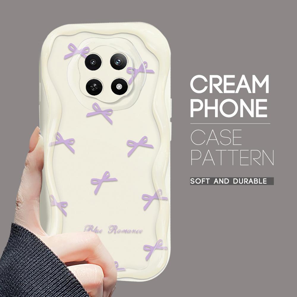Cartoon Pattern Cream Texture Casing Wavy Edge Soft Silicone Cover Phone Case for OPPO Reno Realme OnePlus Vivo