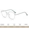 Moderne Metallrahmen Myopie Brille Damen Anti-Blaulicht Computer Brille Stil Minus Dioptrien Korrektionsglas -2.25-2.75-2.5