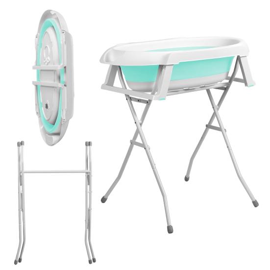 2-in-1 Foldable Dog Bathtub with Stand, Portable Pet Washing Station for Small Medium Dogs