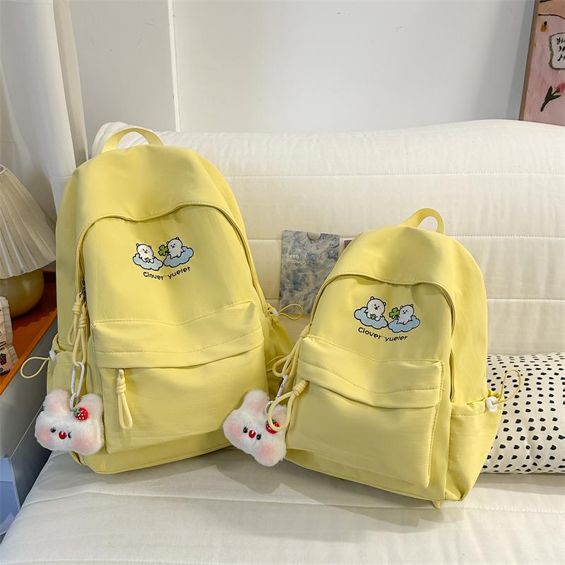 Large Capacity Backpack Student Lightweight Schoolbag Cartoon Embroidery Backpack
