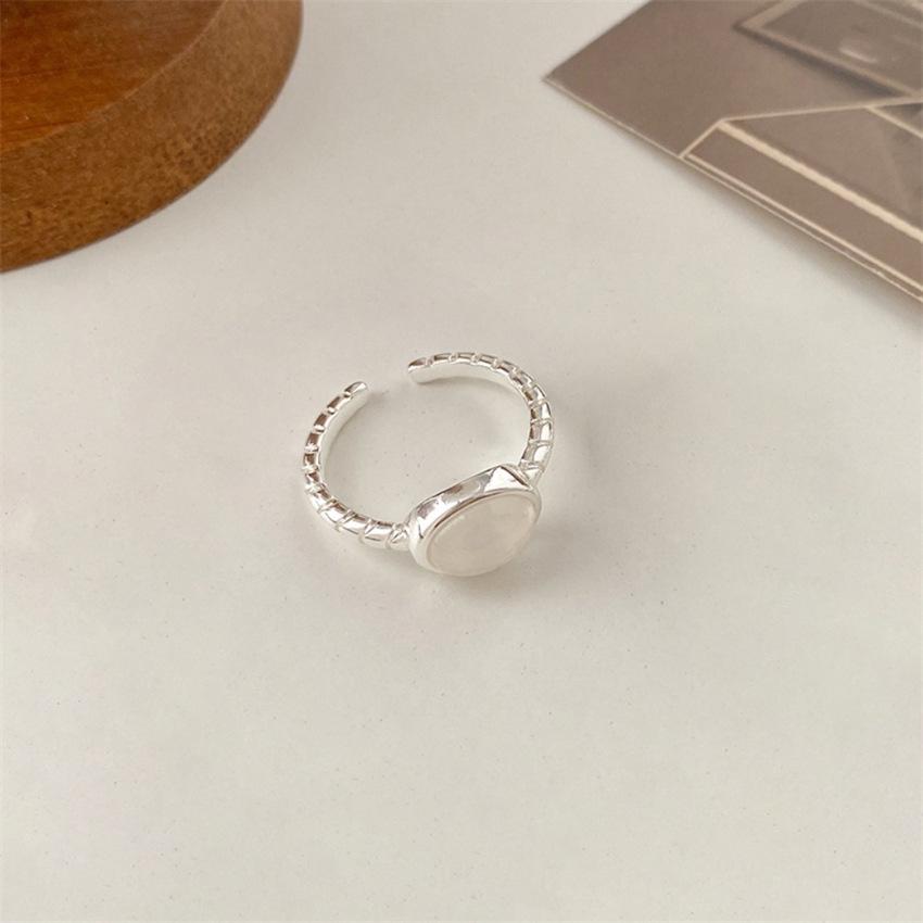 Sterling Silver Niche Design Open Ring: Korean Style, Stackable, Colorfast, Light Luxury