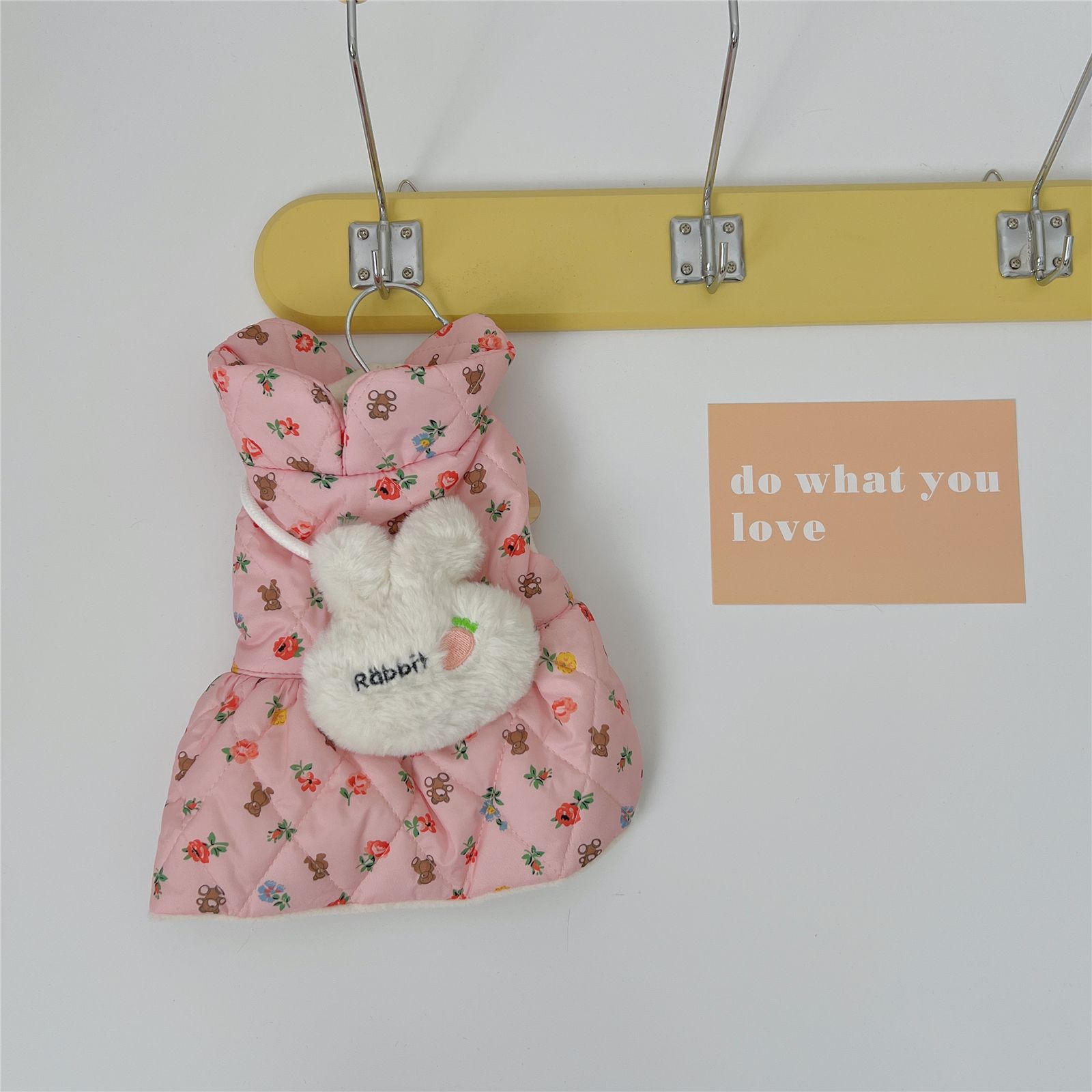 

Осенне-зимнее платье для собак, милый кролик, плюшевый мишка, VIP-померанский шпиц, кошка, шнауцер, маленькая собака, мальтийская болонка, одежда, юбка S