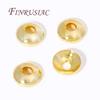 Bracelet Beads End Cap Accessories,Brass Beads Caps 18K Real Gold Plated Hollow Flower Bead Caps,DIY Jewelry Making Supplies