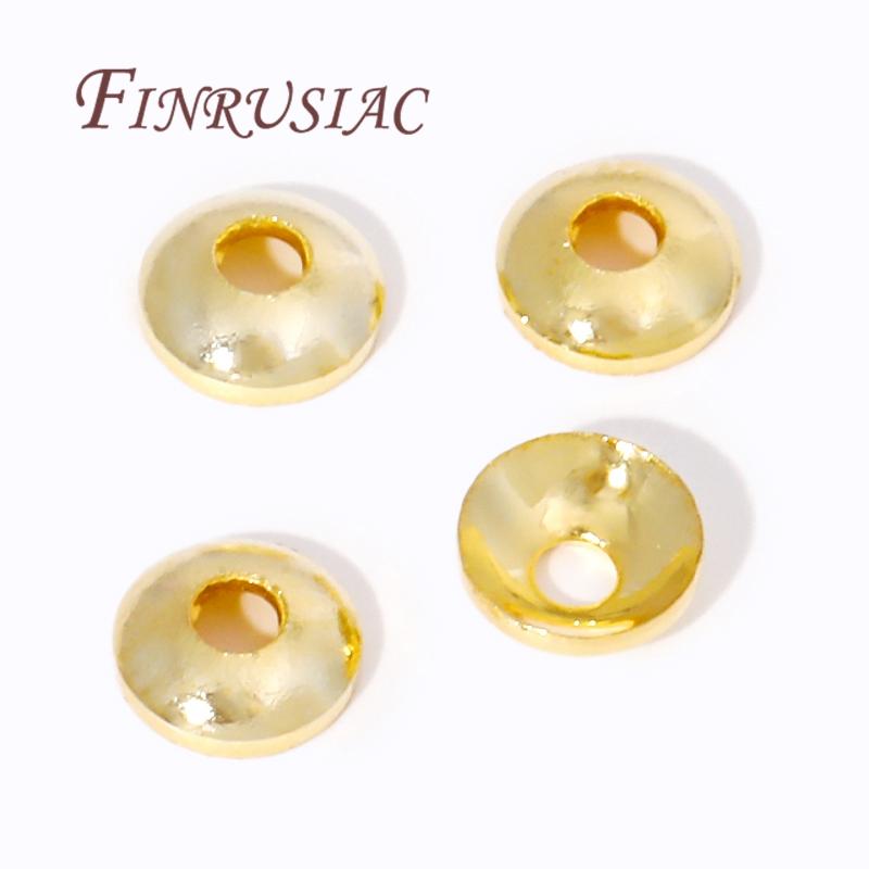 Bracelet Beads End Cap Accessories,Brass Beads Caps 18K Real Gold Plated Hollow Flower Bead Caps,DIY Jewelry Making Supplies