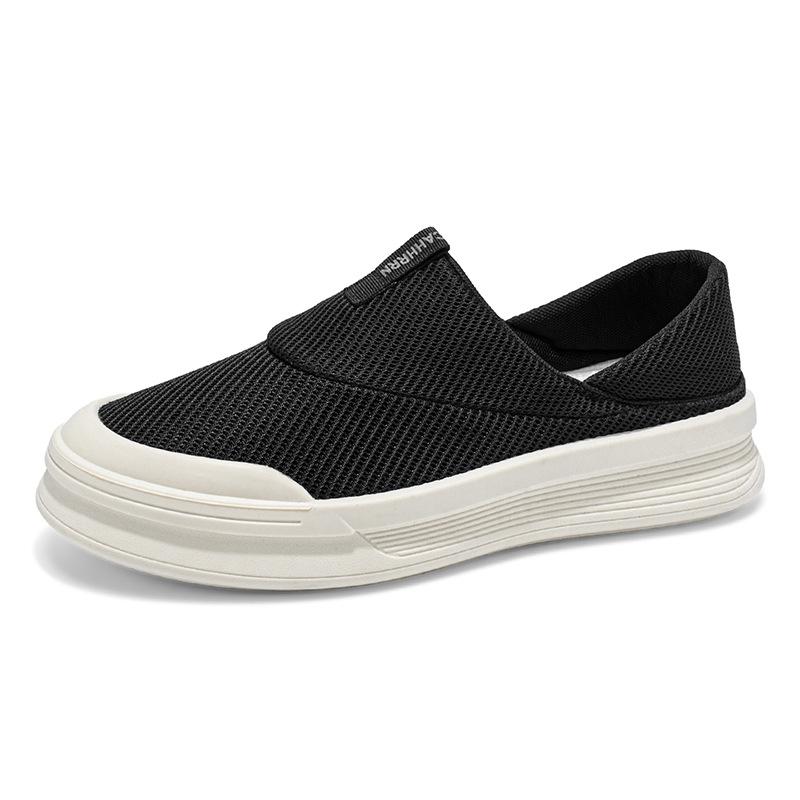 

Кеды мужские новые летние сетчатые дышащие полушлепанцы ленивые на одном педале можно наступать повседневные модные мужские туфли 39