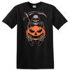 Grim Reaper Halloween T Shirt W/ Skeleton Pumpkin Graphic Funny Tee Design