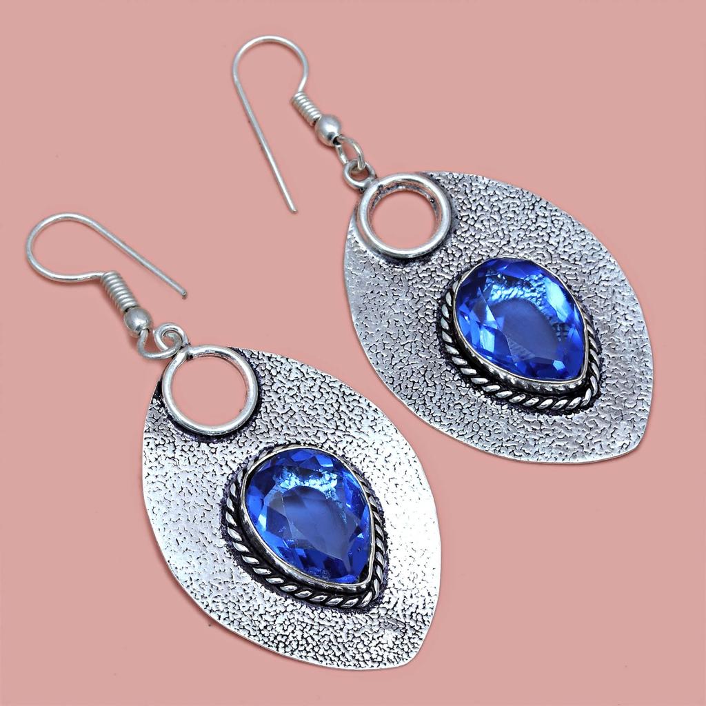 Tanzanite Set Jewelry Quartz Gemstone Pendant 18-20'' Necklace