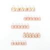 30-Piece French Almond Cat-Eye Press-On Nails with 3D Floral & Rhinestone Art