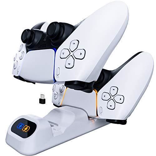 Chargeur - ORZLY - Duocharger PS5 - USB-C - Compatible avec DualSense - Station de chargement