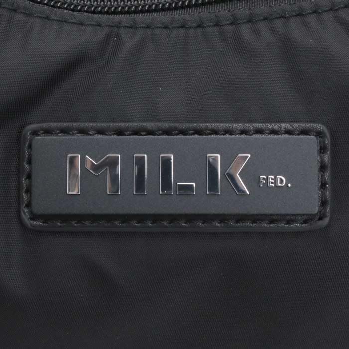 Milkfed Women's Logo Plate Handbag Tote Bag, Black