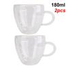 180ml/240ml Heart Love Shaped Tea Beer Mug Juice Cup Coffee Cups Mug Gift Double Layer Glass Mug Heat-Resisting Drinkware