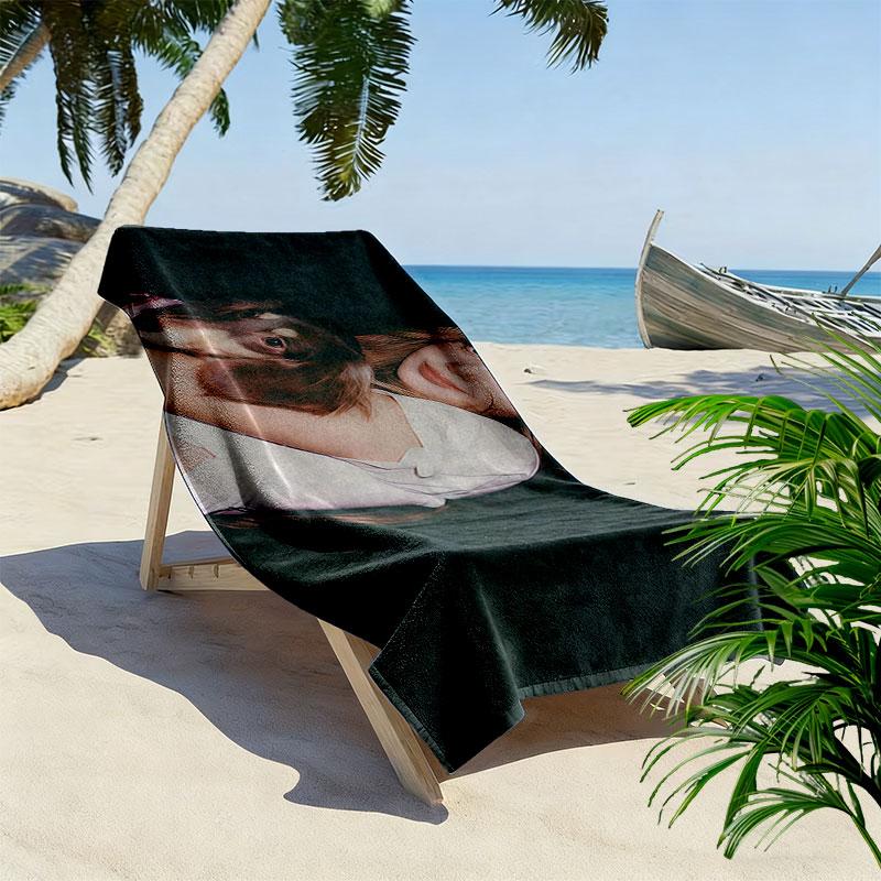 LISA Print Beach Towel, Large Soft Quick Dry Towel for Beach Camping Swimming