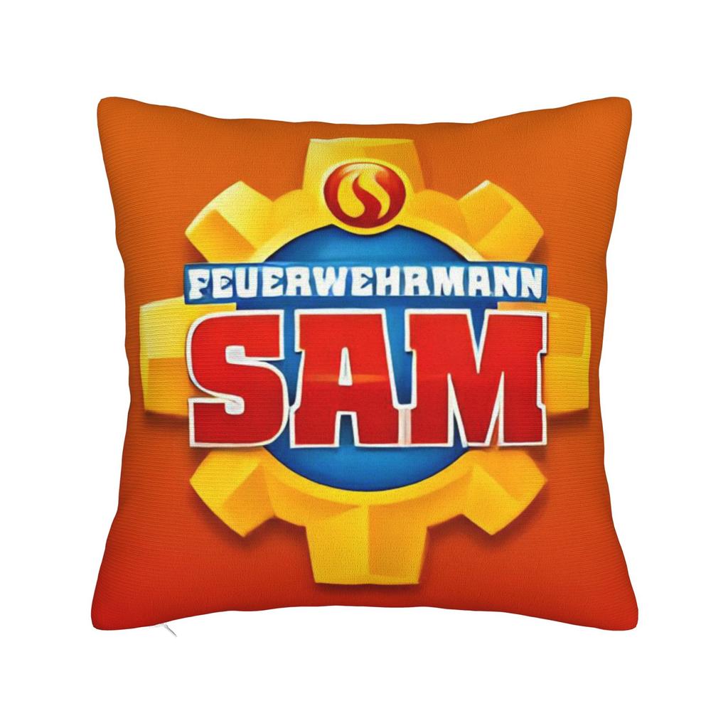 Fireman Sam Square Pillow Case Firefighters Cartoon Cushion Covers Awesome Zippered Decorative Pillowcase for Sofa 40*40cm