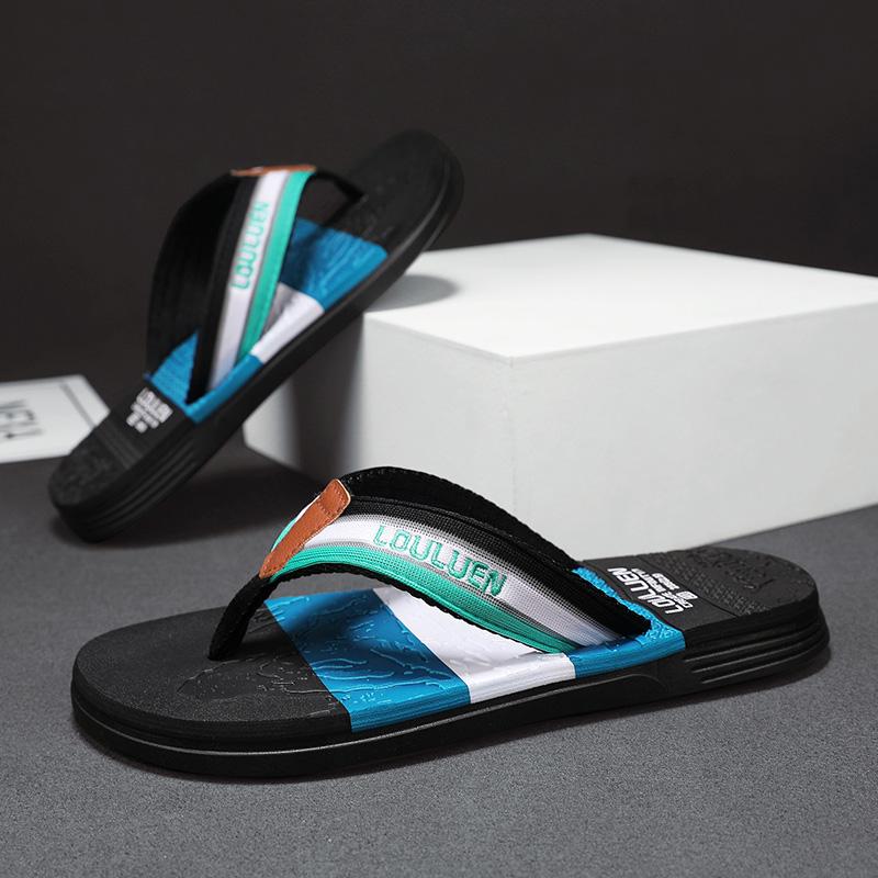 

Летние высококачественные пляжные шлепанцы Модные мужские шлепанцы Мужские повседневные дышащие противоскользящие пляжные тапочки Мужские летние для улицы 42 чёрный