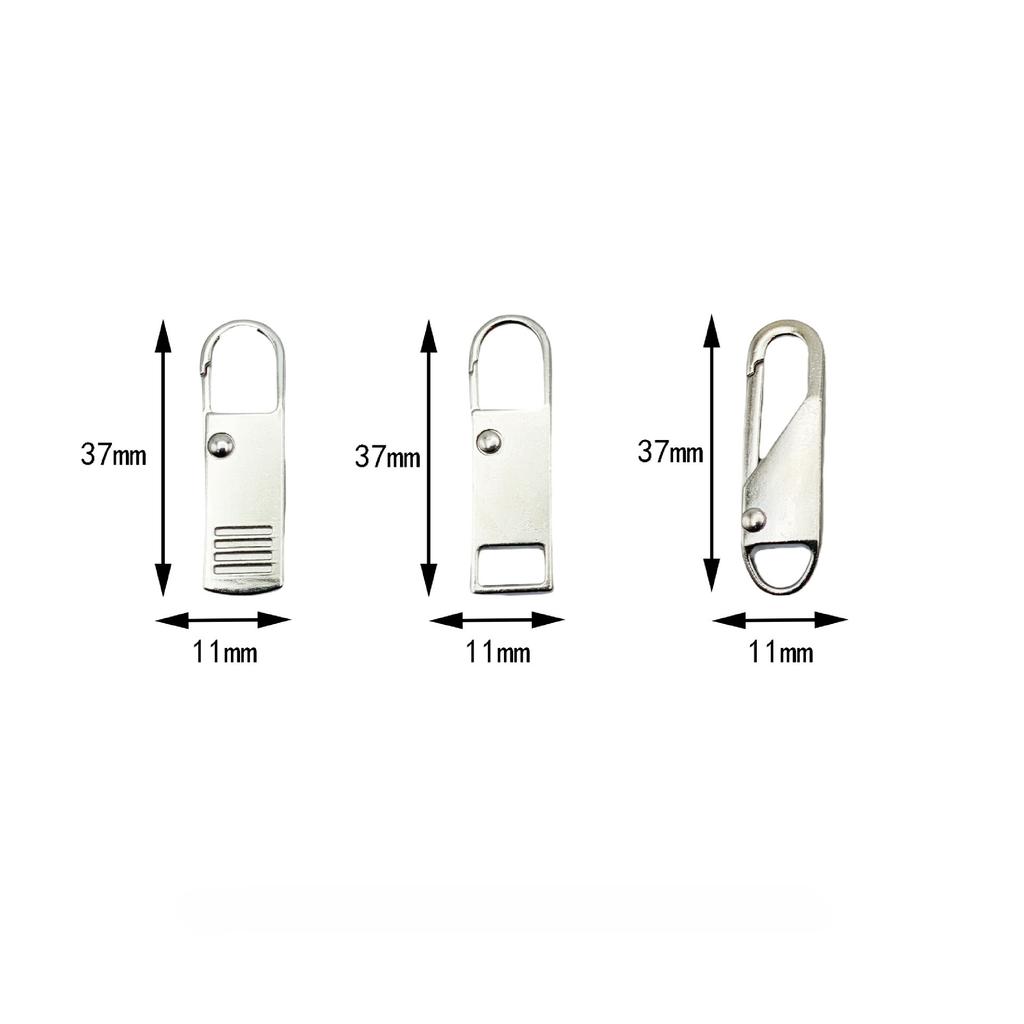 2Pcs Detachable Metal Zipper Head Pendant, Clothing Jacket Backpack Pull Tab, Universal Replacement Zipper Head Accessory
