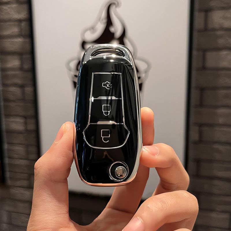 Puzdro na kľúče do auta Silver Edge TPU pre Ford F-150 F-250 F-350 Explorer Ranger KA Fiesta Mondeo Kryt Bezkľúčové diaľkové puzdro na puzdro