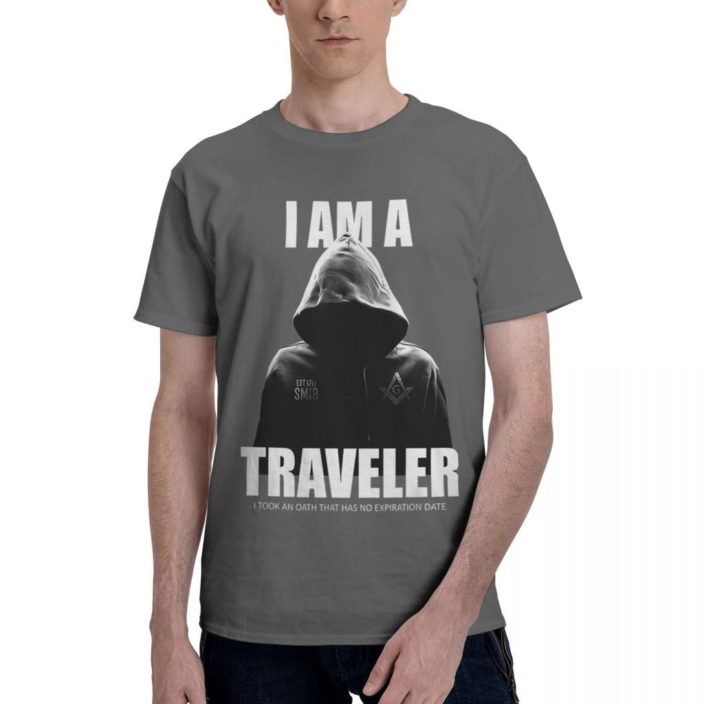 I Am A Traveler SMIB Freemason 100 Cotton Casual Breathable Confortable Kawaii Funny TShirt For Men Funny Gift