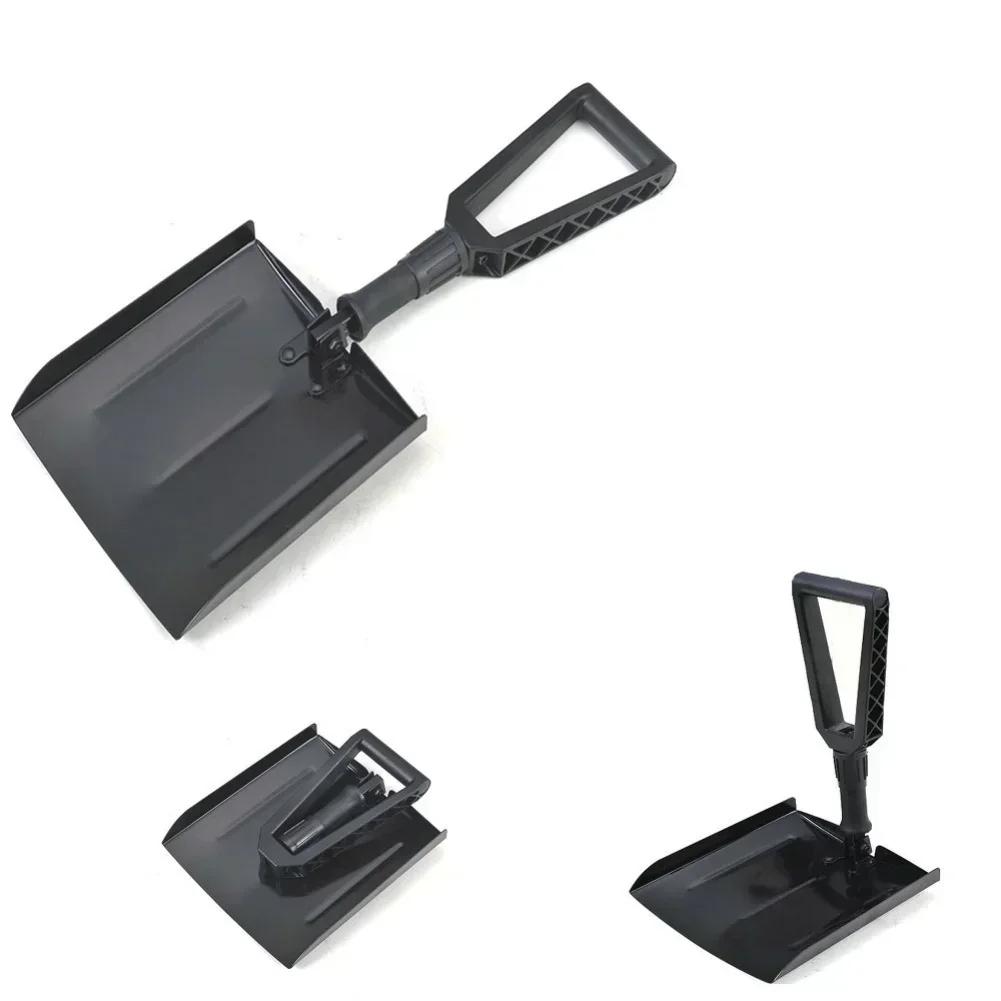 For Car Trunk Collapsible Shovel Folding Snow Shovel Black Compact Snow Shovel With Pouch Carry Pouch Included