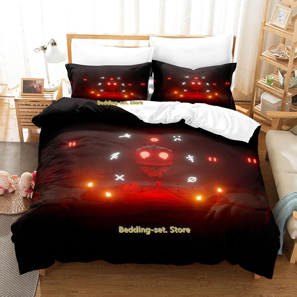 Comforter Cult Of The Lamb Bedding Set Single Twin Full Queen King Size Bed Set Adult Kid Bedroom Duvet Set Print Anime Bed