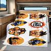 1PC Son Goku  Print Flannel Blanket, High quality All Seasons, Home Decor, Warmth and Comfort, Perfect for Christmas Gifts