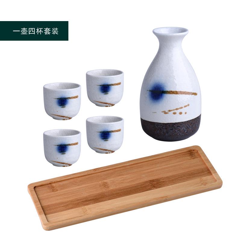 Japanese Sake Set Ceramic Retro Home Sake Bottle Warm Wine Cup Gift