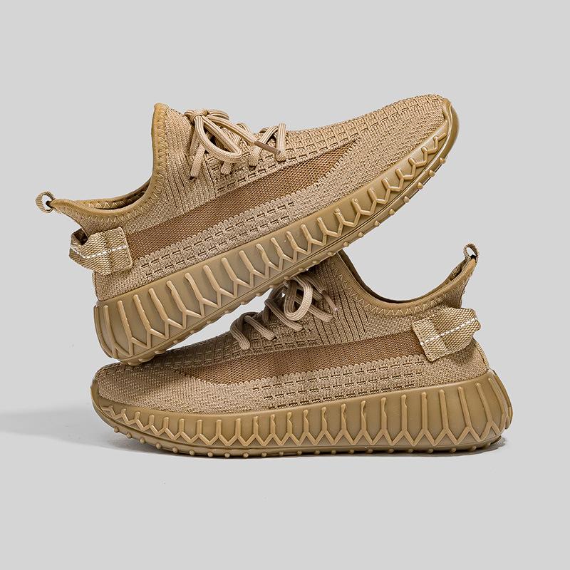 ins Korean version of couple coconut shoes women's summer new popcorn breathable fly-woven fitness running shoes