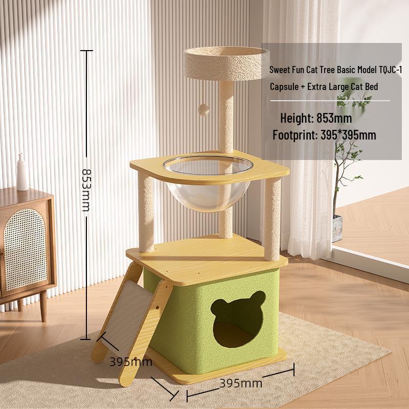 Cat Paradise: Sweet Fun Space Capsule Cat Tree & Bed