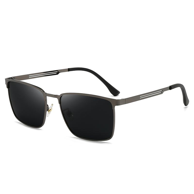 

New Ultra-light Business Style Men’s Sunglasses With Rectangular Frames, Fashionable For Outdoor Driving And Sun Protection 5150 сірий