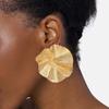 Pleated irregular geometric earrings, vintage stud earrings, high-end niche temperament earrings
