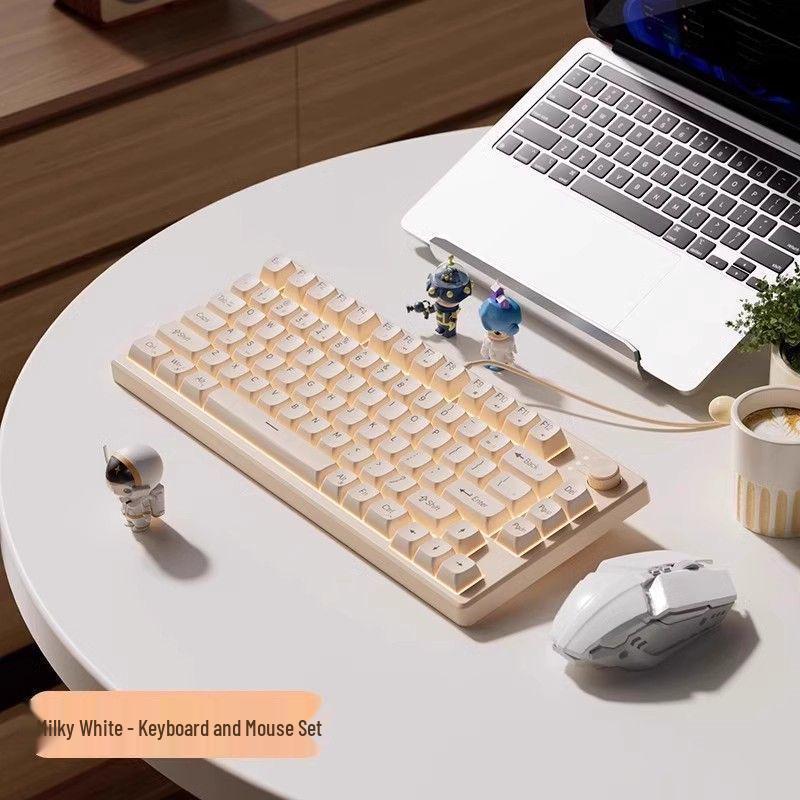 Kabellose, ultra-leise mechanische Gaming-Tastatur für Mädchen – Ideal für Büro & Laptop-Tippen