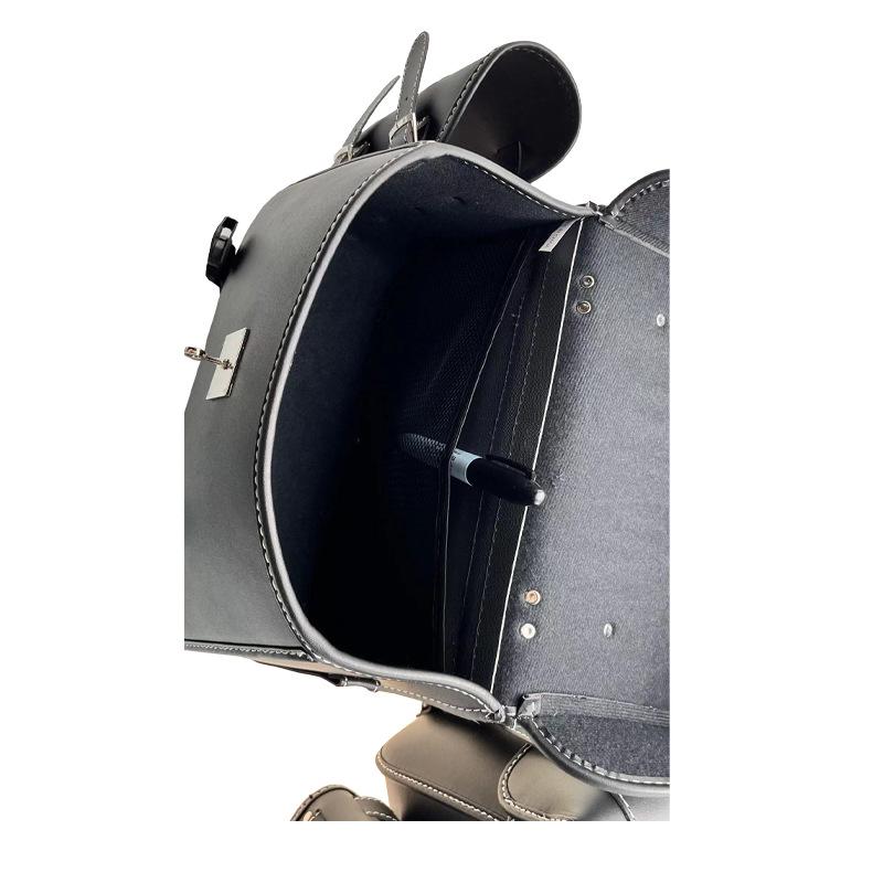 Retro PU Leather Anti-theft Motorcycle Saddlebag - Waterproof