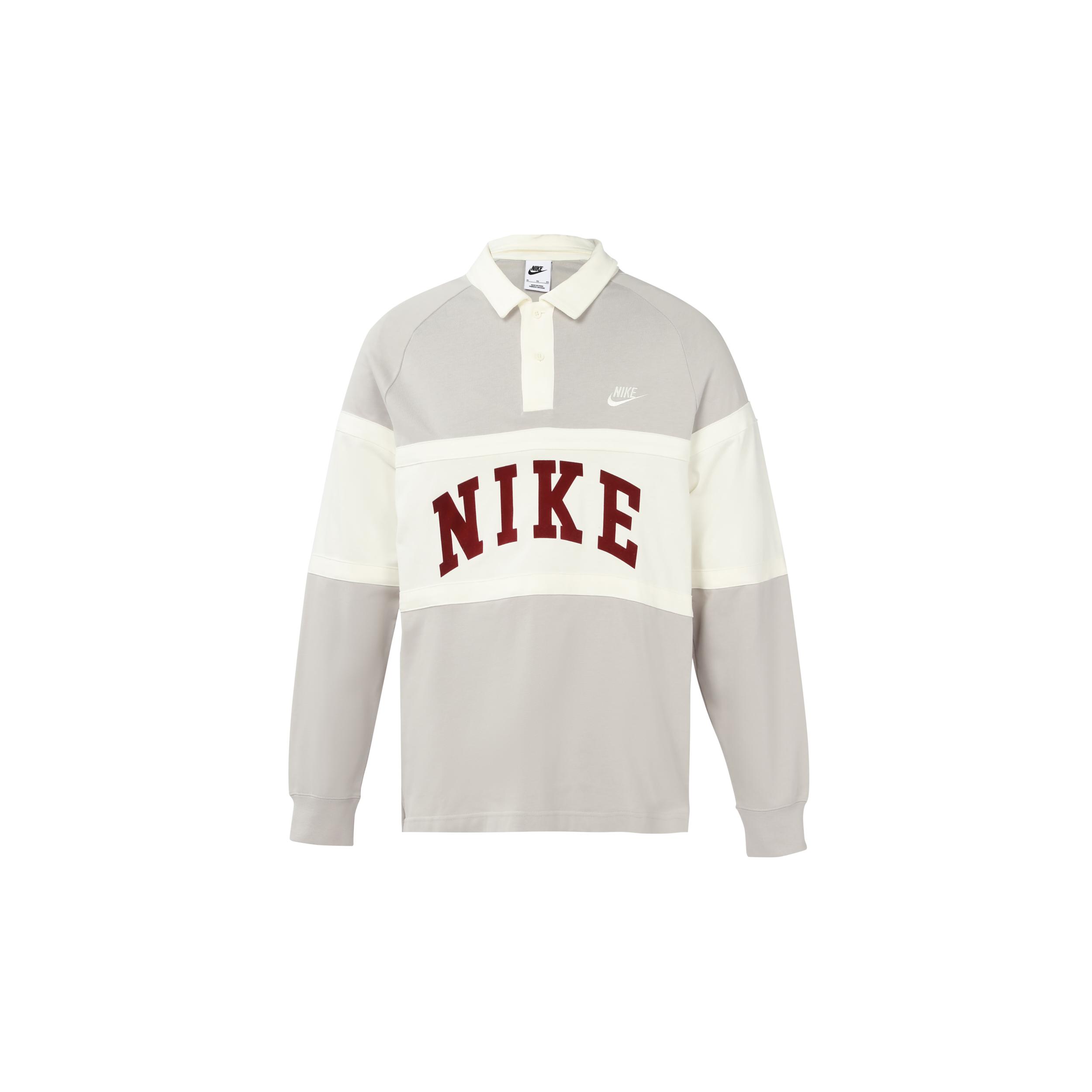 Мужские футболки Nike Серая с воротником-поло Умеренный прямой крой FJ1175-012 S