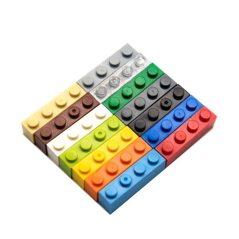 Non-Toxic 40Pcs Moc Assemble Particles 3010 3066 1X4 Bricks Dots Thick 1*4 Building Blocks Diy Educational Creative Toy For Kids