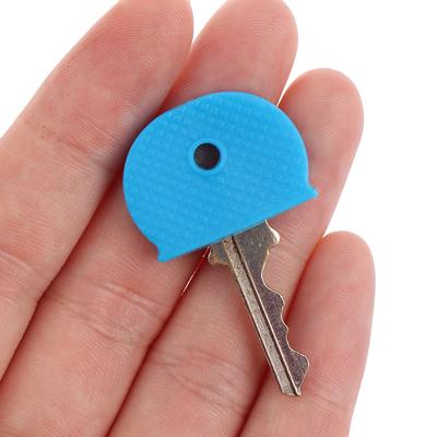 10Pcs Mixed Colors Rubber Soft Key Locks Keys Cap Key Covers Topper Keyring